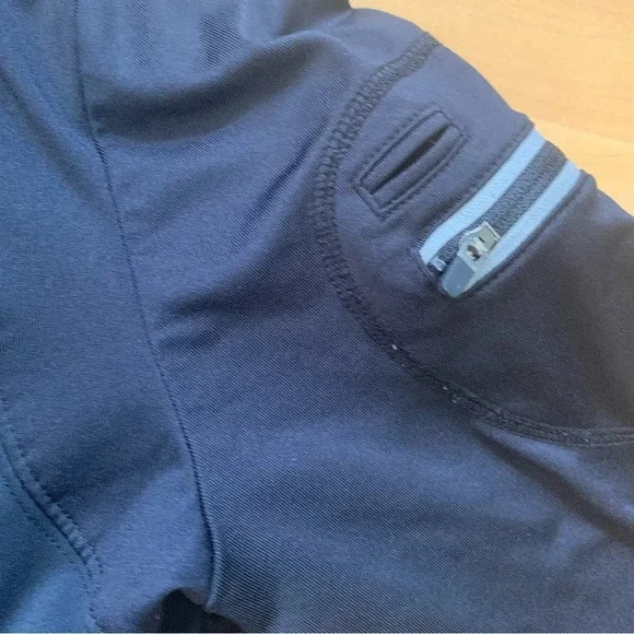 Athleta Reflective Jacket Black Athletic Zip Up Size Medium Brat Summer Green - Picture 3 of 8